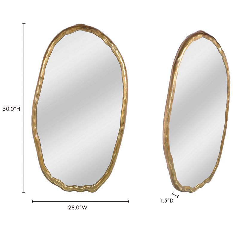 Image 5 Foundry Oval Mirror Gold more views