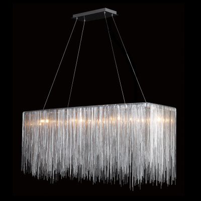 Image 2 Fountain Ave. 48"W Linear LED Chandelier in Chrome more views