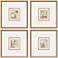 Fountains I 16"W x 17"H Framed Art Set of 4
