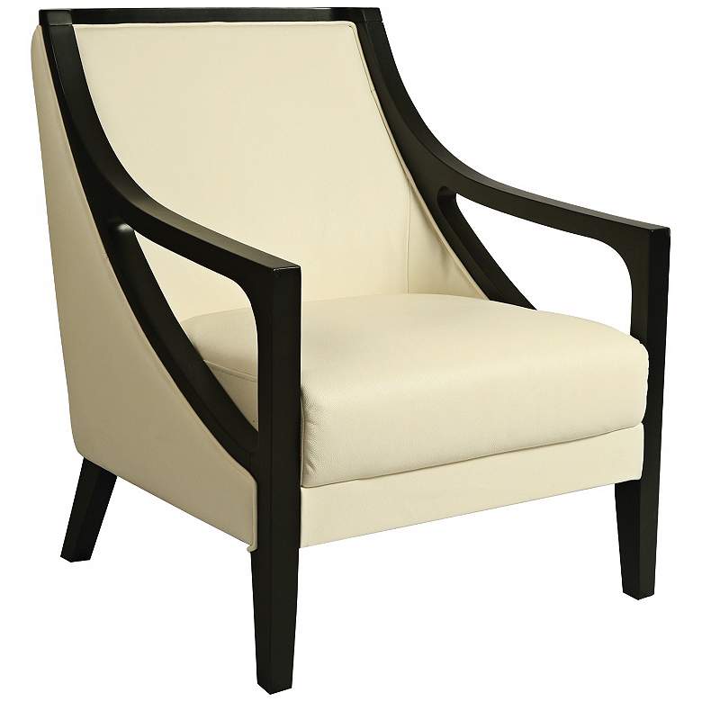 Image 1 Fouquet White Leather Club Chair