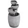 Four Bowls 32" High Gray Faux Stone LED Cascading Floor Fountain