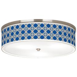Four Corners Giclee Nickel 20 1/4&quot; Wide Ceiling Light