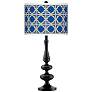 Four Corners Giclee Paley Black Table Lamp