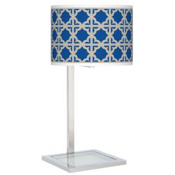 Four Corners Glass Inset Table Lamp