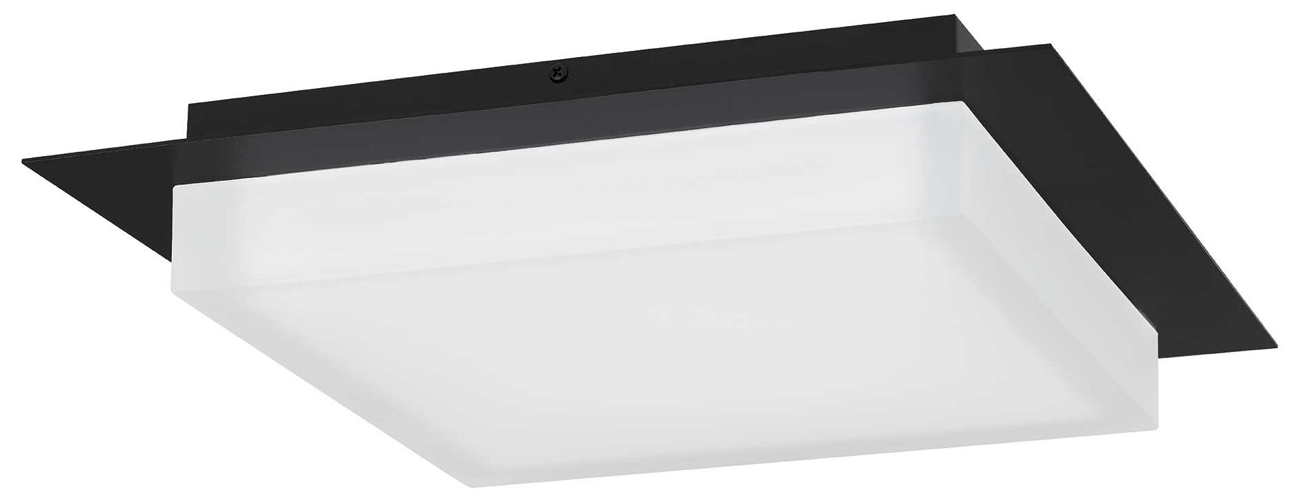 Image 2 Foursquare 14" Wide Sand Black LED Outdoor Ceiling Light more views
