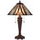 Foursquare 24" High 2-Light Table Lamp - Tiffany Bronze - LED