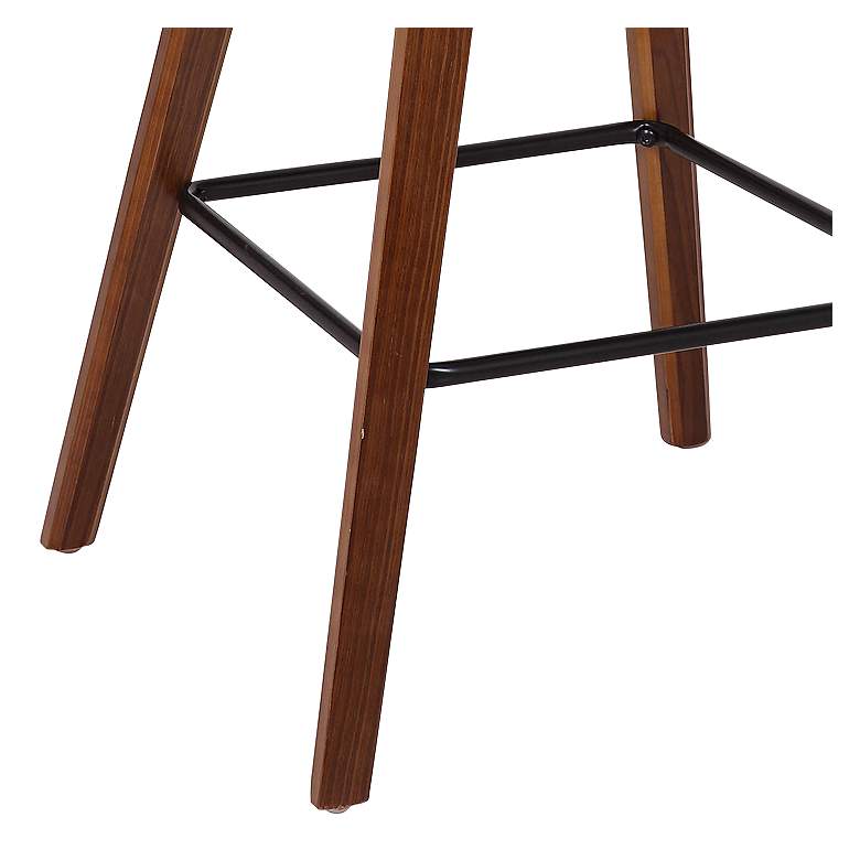 Image 3 Fox 25.5 in. Barstool in Black Powder Coated Finish with Cream Faux Leather more views