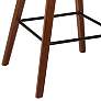 Fox 25.5 in. Barstool in Black Powder Coated Finish with Cream Faux Leather