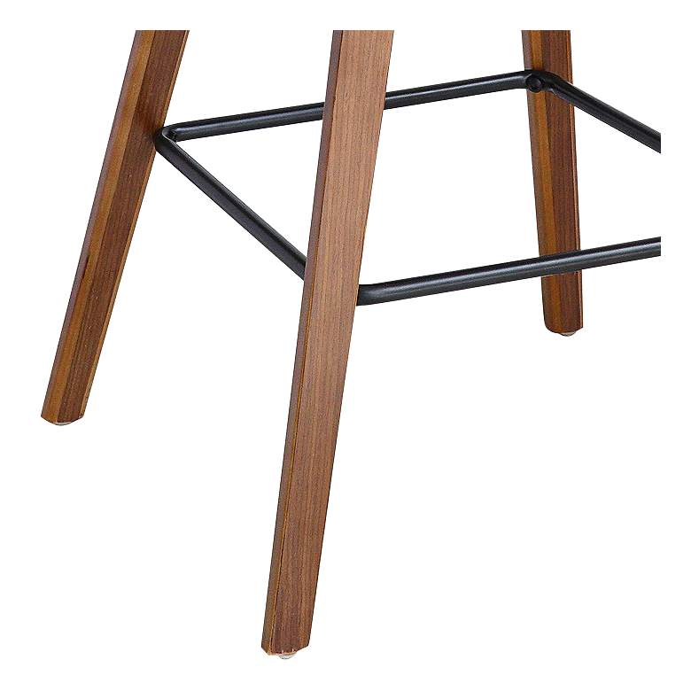 Image 3 Fox 25.5 in. Barstool in Black Powder Coated Finish with Gray Faux Leather more views