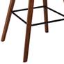 Fox 28.5 in. Barstool in Black Powder Coated Finish with Cream Faux Leather