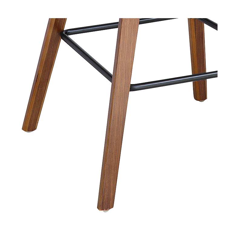Image 3 Fox 28.5 in. Barstool in Black Powder Coated Finish with Gray Faux Leather more views