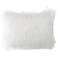 Fox White 20"x14" Plush Faux Fur Bolster Pillow