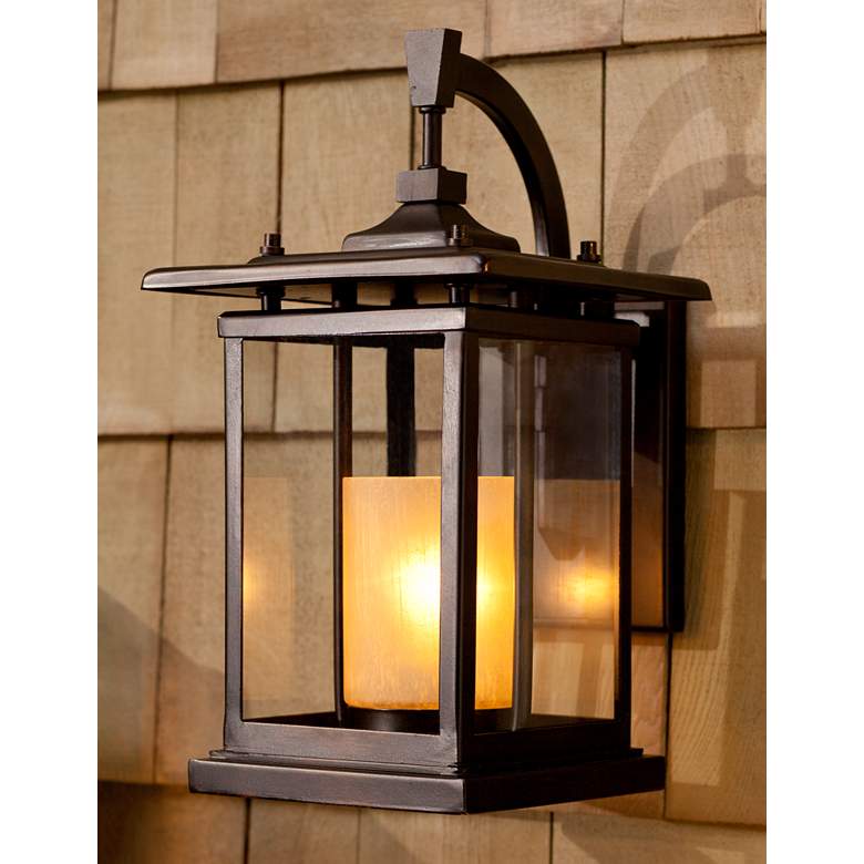 Image 1 Foxmoore Collection 14 1/2 inch High Bronze Outdoor Wall Light