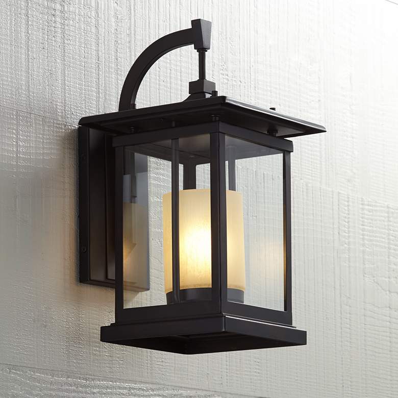 Image 1 Foxmoore Collection 16 1/2" High Bronze Outdoor Wall Light