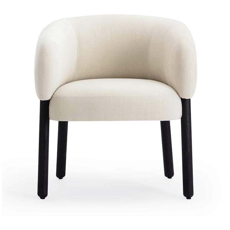 Image 2 Foxy Cream Basketweave Chenille Accent Chair more views
