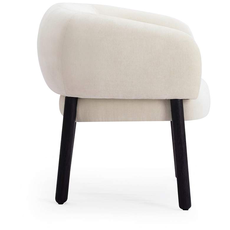 Image 3 Foxy Cream Basketweave Chenille Accent Chair more views