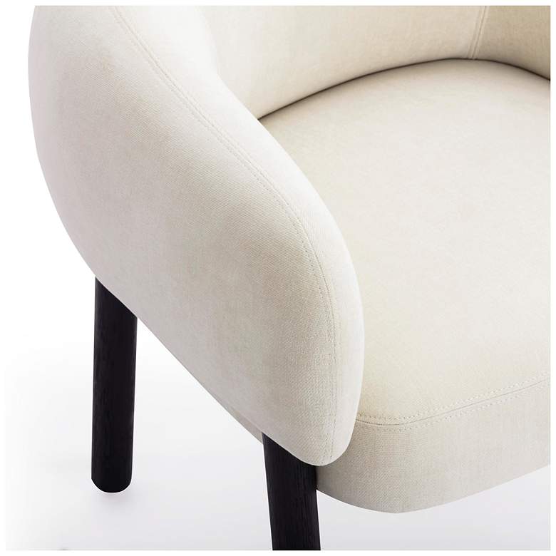 Image 5 Foxy Cream Basketweave Chenille Accent Chair more views