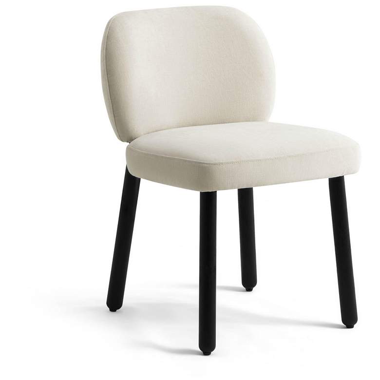 Image 1 Foxy Cream Basketweave Chenille Dining Chair