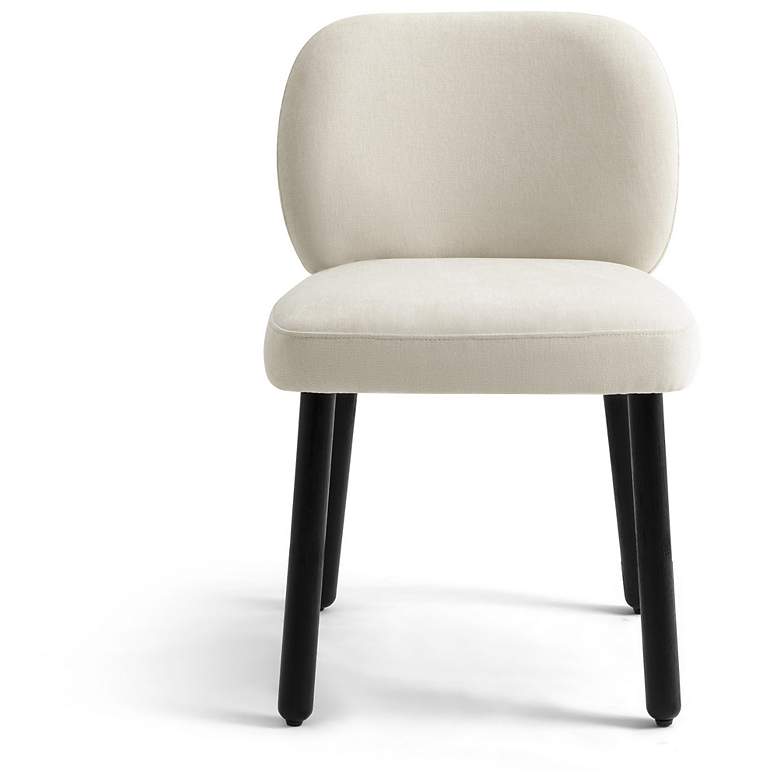 Image 2 Foxy Cream Basketweave Chenille Dining Chair more views