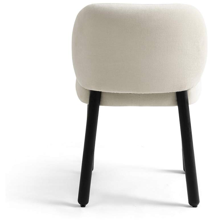 Image 4 Foxy Cream Basketweave Chenille Dining Chair more views