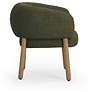 3_Foxy Olive Green Textured Fabric Accent Chair more views