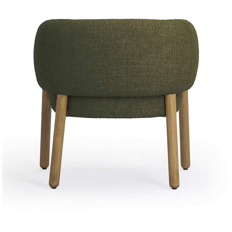 Image 4 Foxy Olive Green Textured Fabric Accent Chair more views