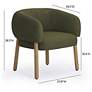 6_Foxy Olive Green Textured Fabric Accent Chair more views