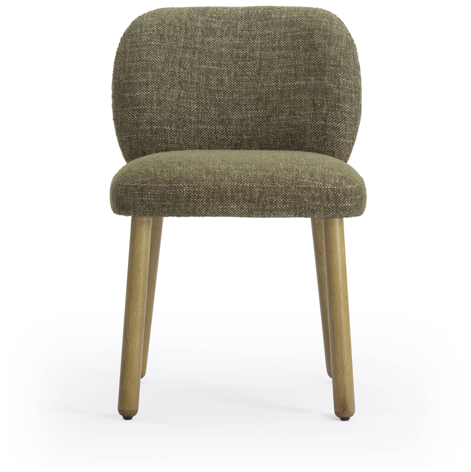 Image 2 Foxy Olive Green Textured Fabric Dining Chair more views