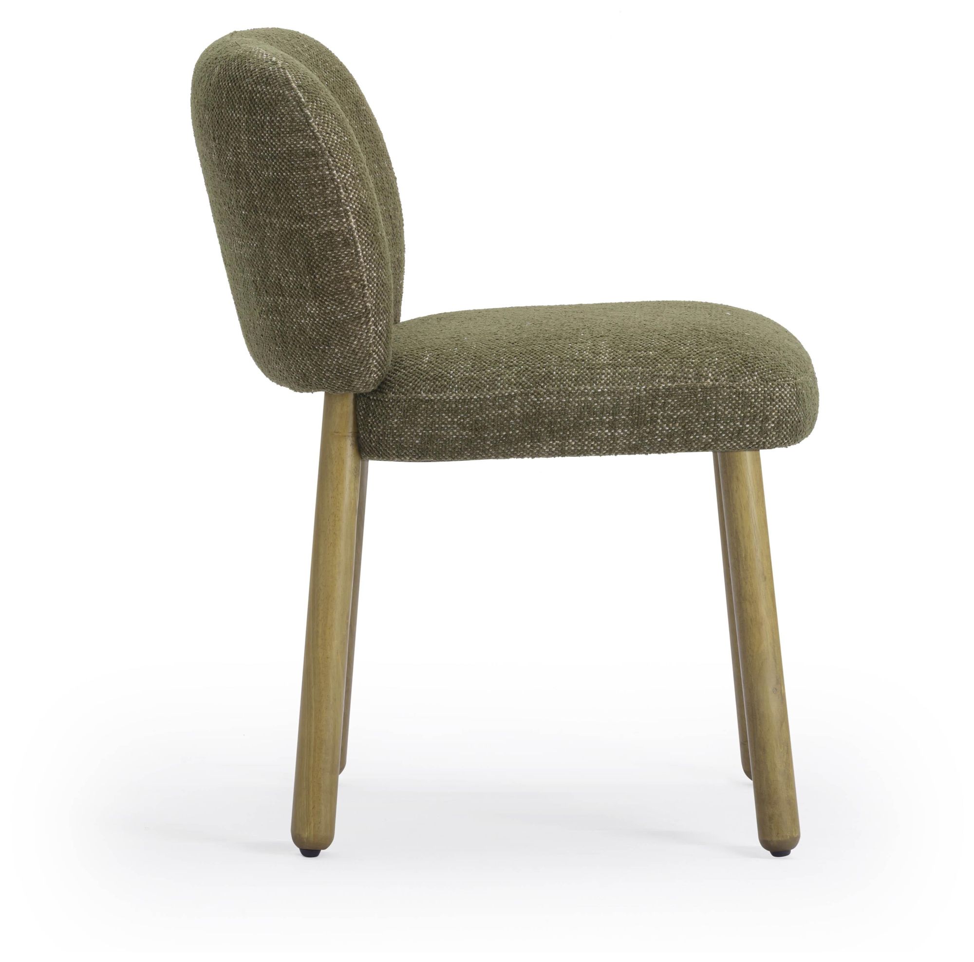 Image 3 Foxy Olive Green Textured Fabric Dining Chair more views