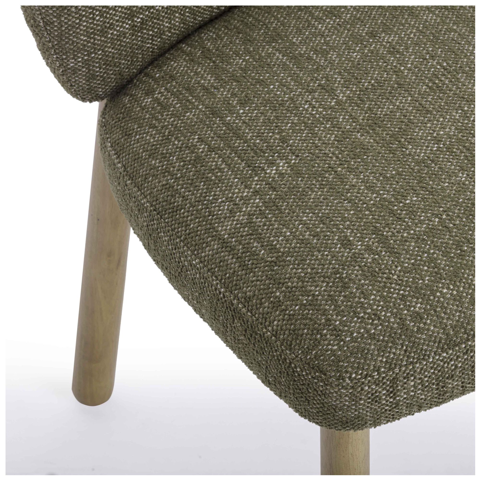 Image 5 Foxy Olive Green Textured Fabric Dining Chair more views