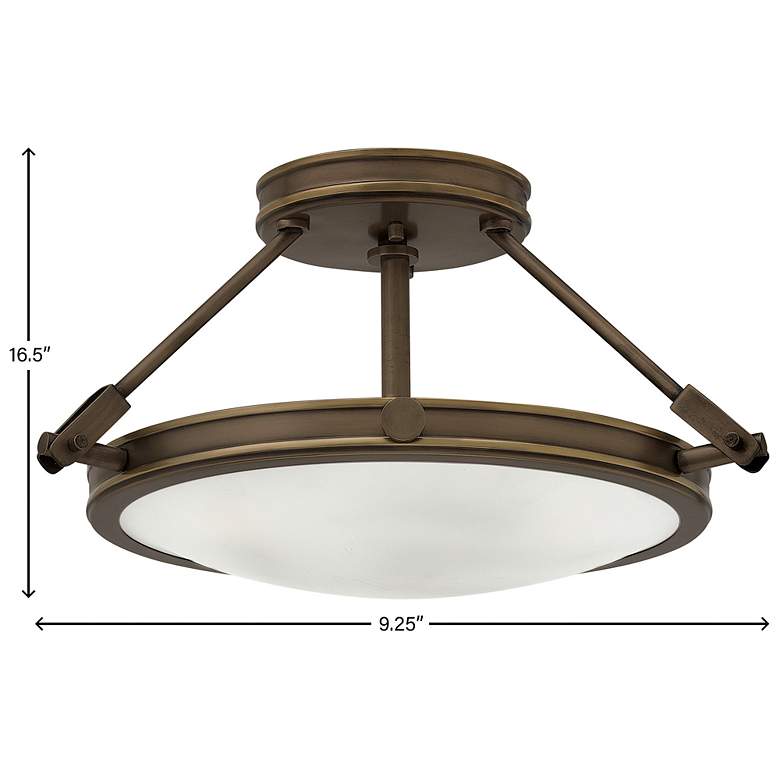Image 3 Foyer Collier-Small Semi-Flush Mount-Light Oiled Bronze more views