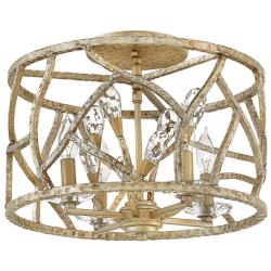 Foyer Eve-Medium Convertible Flush Mount-Champagne Gold