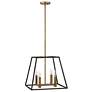 Foyer Fulton-Medium Open Frame Pendant-Bronze