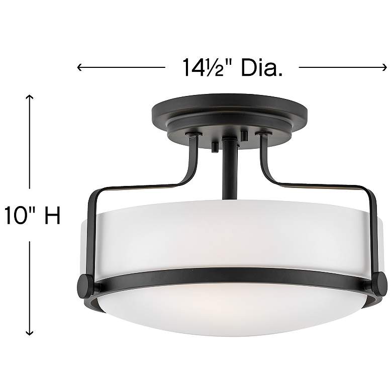 Image 5 Foyer Harper-Medium Semi-Flush Mount-Black more views