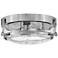 Foyer Harper-Small Flush Mount-Chrome With Clear Seedy Glass