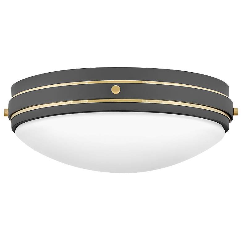 Image 1 Foyer Oliver-Medium Flush Mount-Dark Matte Grey