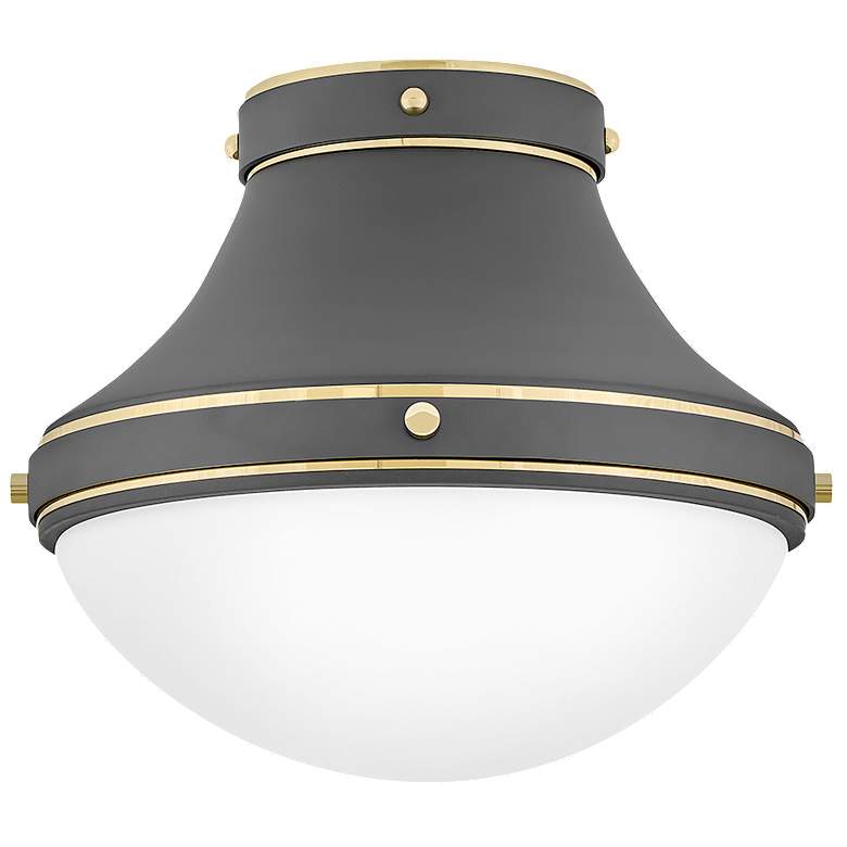 Image 1 Foyer Oliver-Small Flush Mount-Dark Matte Grey