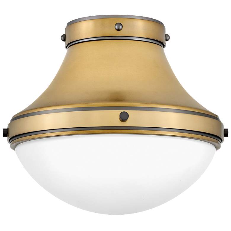 Image 1 Foyer Oliver-Small Flush Mount-Heritage Brass