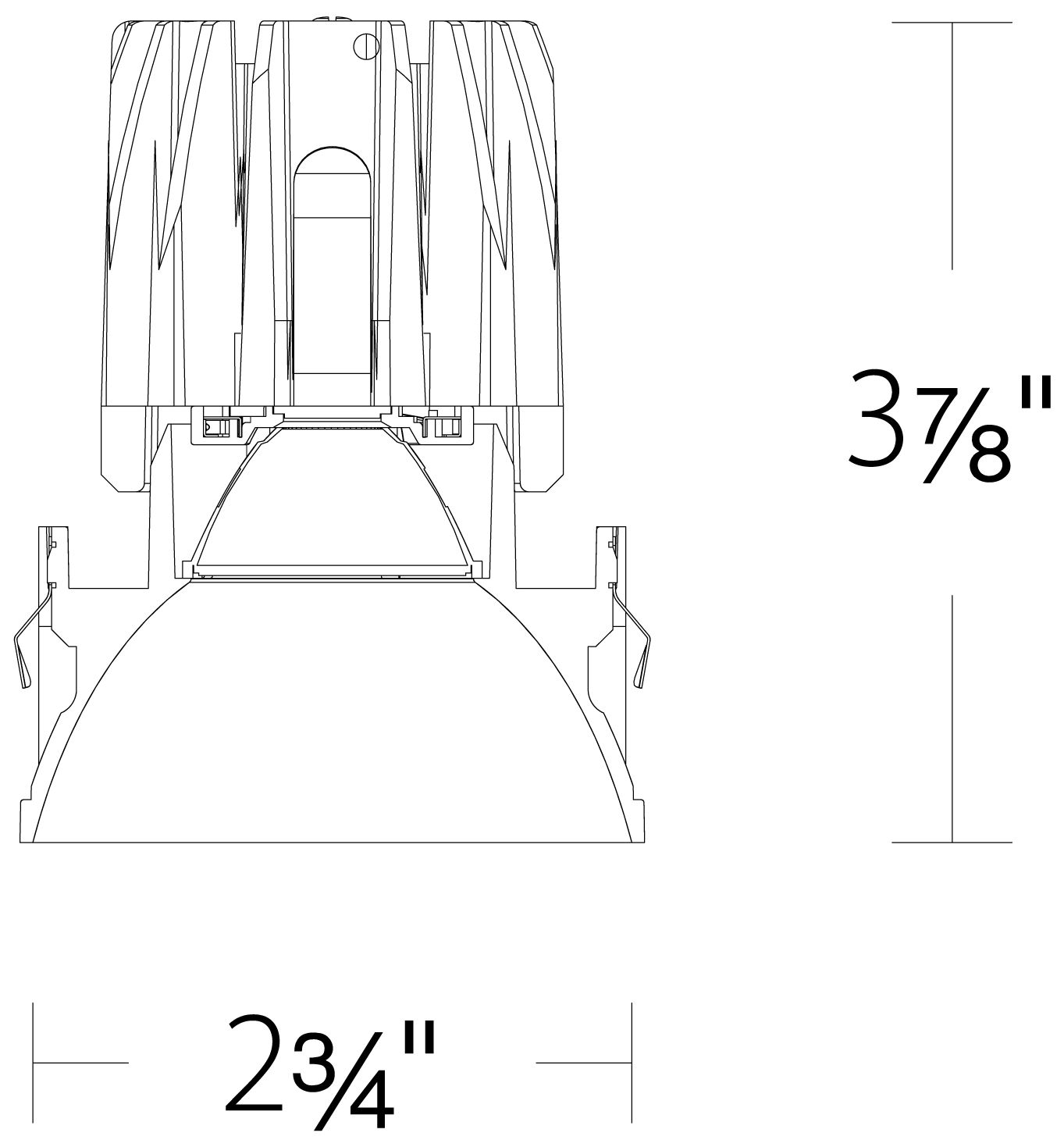 FQ 3.88"H x 2.75"W 1-Light 2" LED in Black