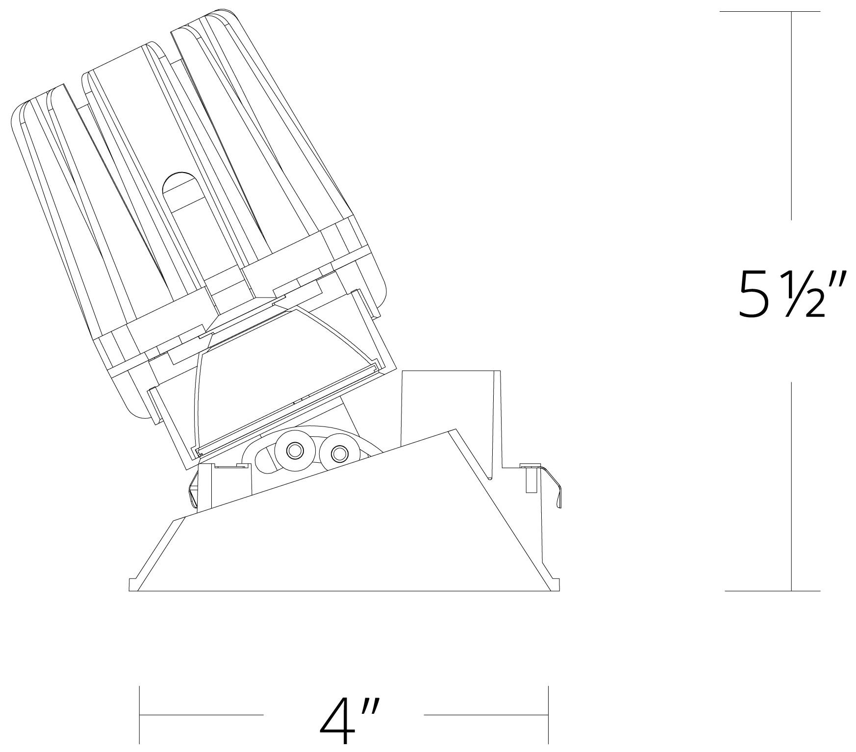 FQ 5.5"H x 4"W 1-Light 4" LED in Black