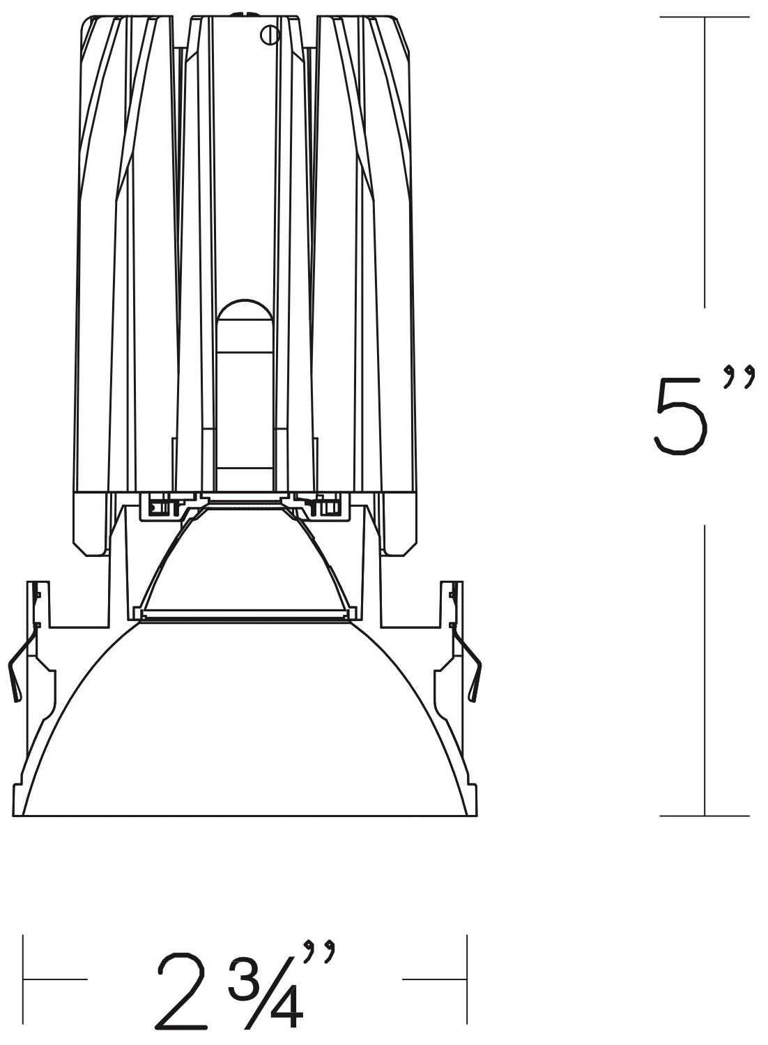 Image 5 FQ 5"H x 2.75"W 1-Light 2" LED in Black more views