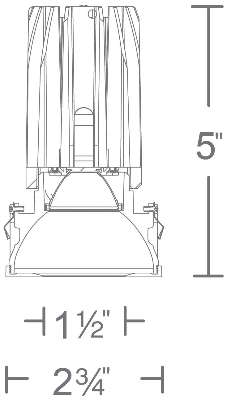 Image 6 FQ 5"H x 2.75"W 1-Light 2" LED in Black more views