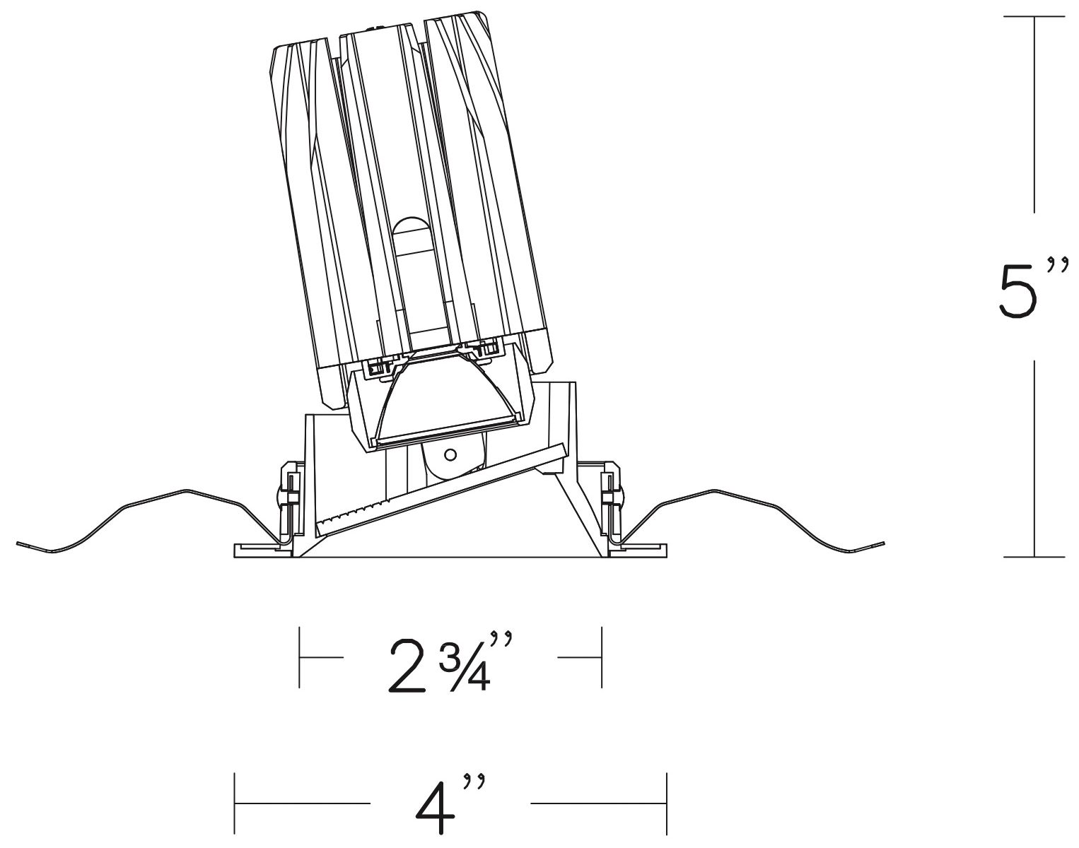 Image 4 FQ 5"H x 4"W 1-Light 2" LED in Black more views