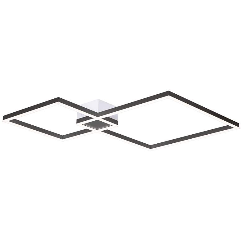 Image 1 Fractal 28.4" Saint Dark Gray Semi-Flush Mount