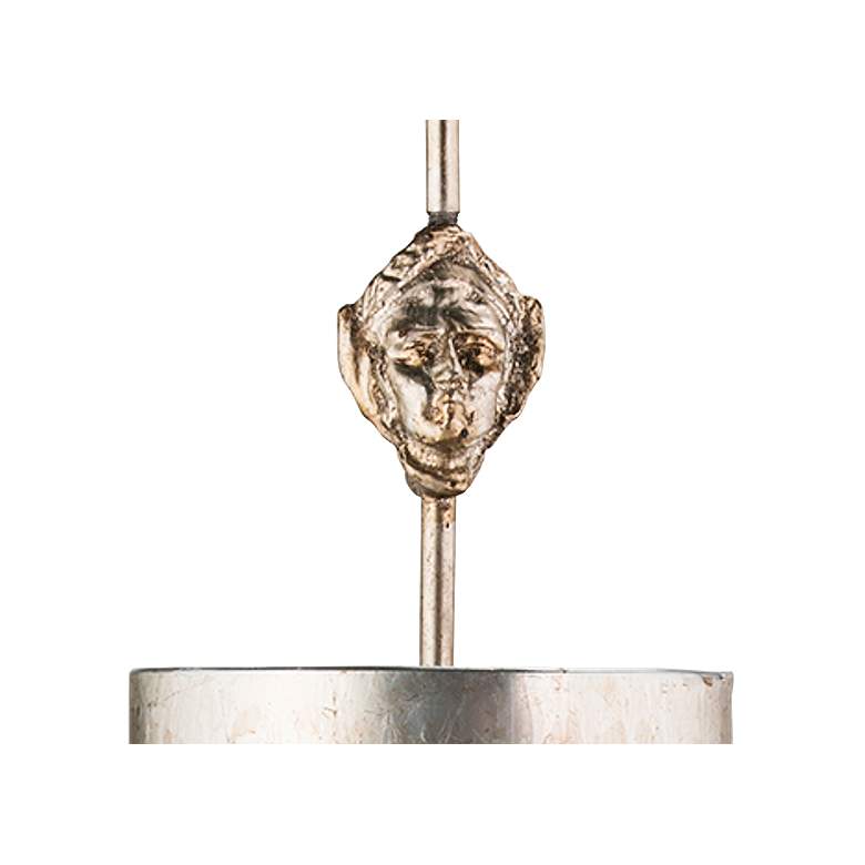 Image 2 Fragment 8" Wide Silver Leaf Cylinder Mini Pendant Light more views