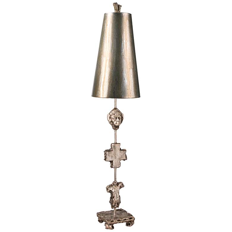 Image 1 Fragment Antiqued Silver Leaf Buffet Table Lamp