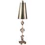 1_Fragment Antiqued Silver Leaf Buffet Table Lamp