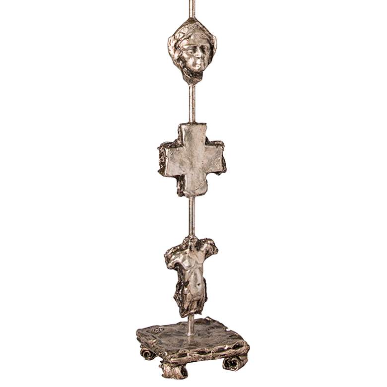 Image 3 Fragment Antiqued Silver Leaf Buffet Table Lamp more views