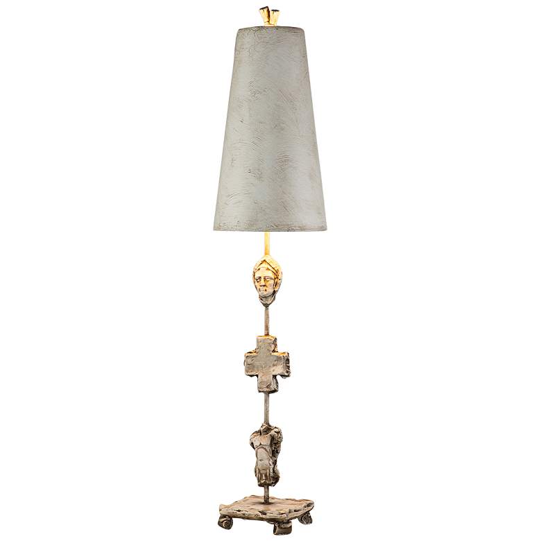 Image 2 Fragment Collection 38 1/2" High Bone White Metal Table Lamp