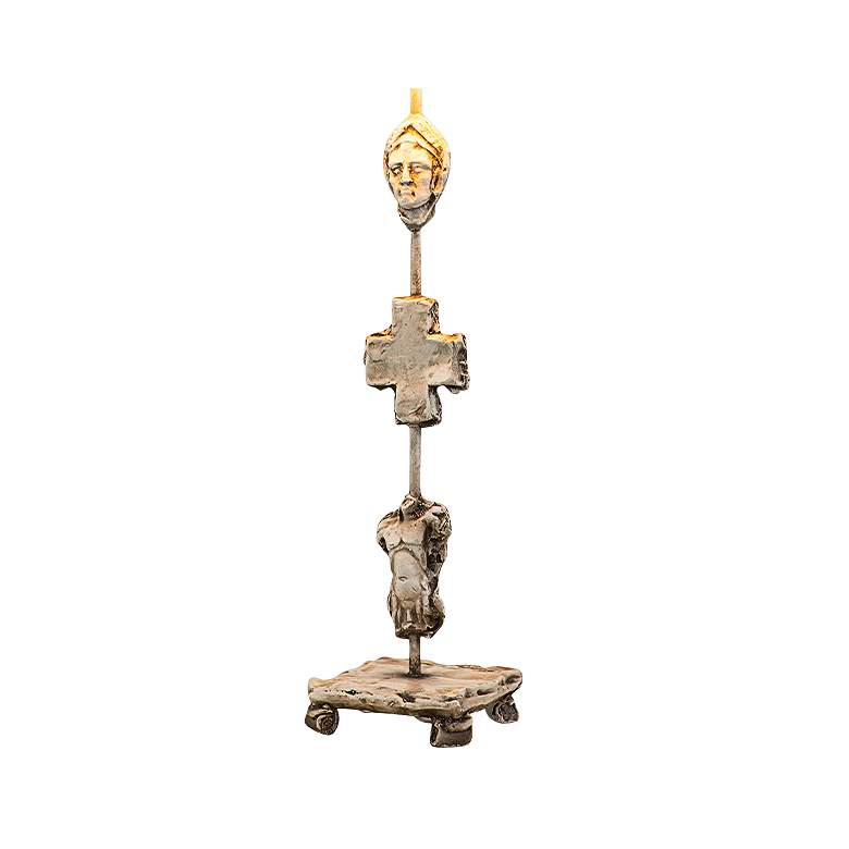 Image 4 Fragment Collection 38 1/2" High Bone White Metal Table Lamp more views